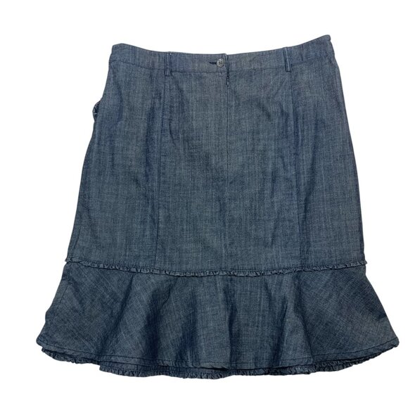 Y2K Simon Chang Denim Midi Skirt size medium - Picture 4 of 14